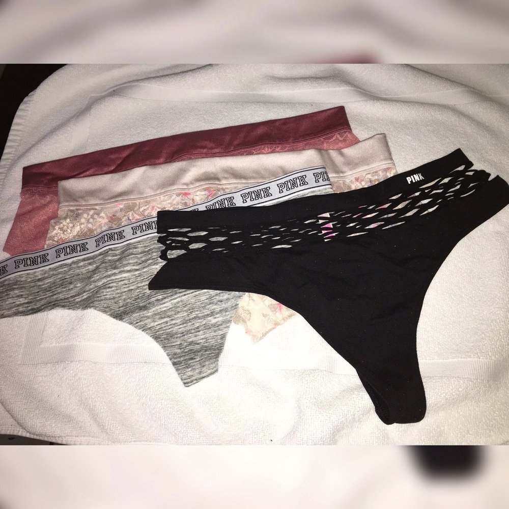 4 PINK Victoria’s Secret panties L